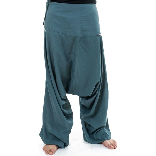 Vêtements Fantazia Pantalon sarouel bali coton nepalais aladin sarwel Gris-Bleu - Vêtements Pantalons fluides