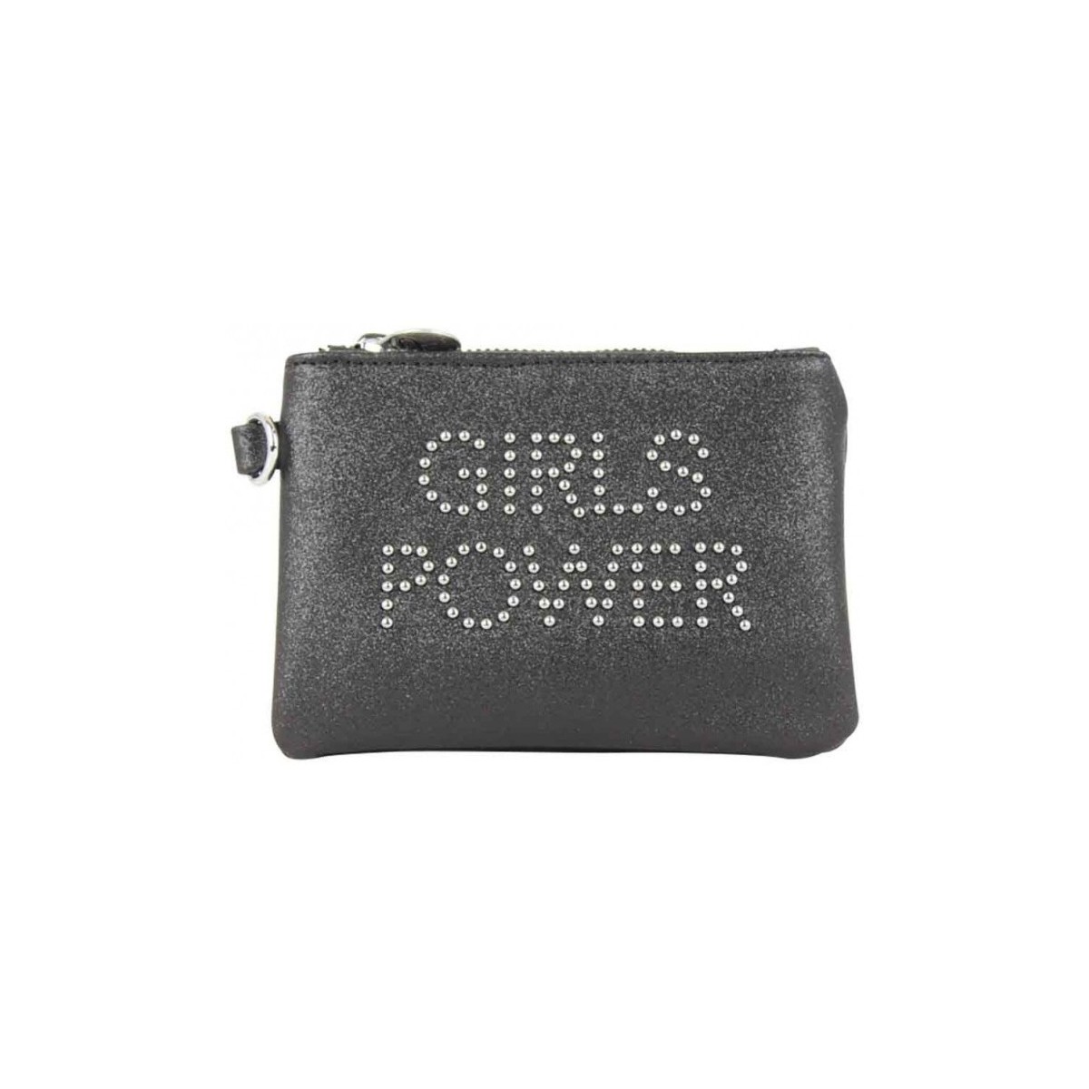 Sacs Femme Porte-monnaie Girls Power Porte monnaie plat  Star - Clouté / Pailleté - Noir Multicolore