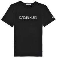 Vêtements Garçon T-shirts manches courtes Calvin Klein Jeans INSTITUTIONAL T-SHIRT Noir
