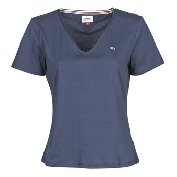 Vêtements Femme T-shirts manches courtes Tommy Jeans TJW SLIM JERSEY V NECK Marine