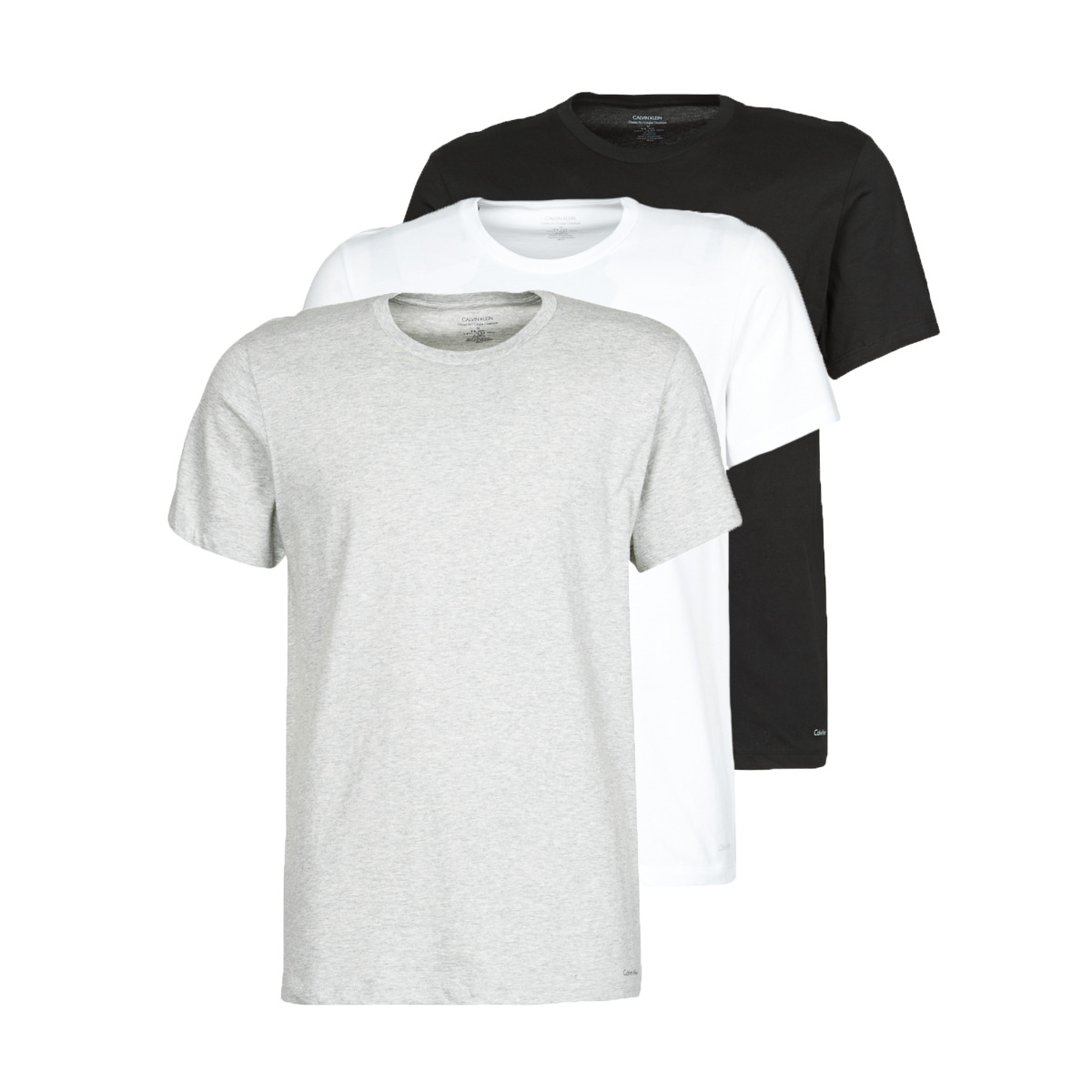 Vêtements Homme T-shirts manches courtes Calvin Klein na lato Cena od 200 do 299 CREW NECK 3PACK Gris / Noir / Blanc