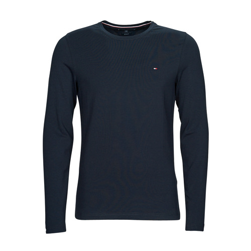 Vêtements Homme T-shirts manches longues Tommy hoodie Hilfiger STRETCH SLIM FIT LONG SLEEVE TEE Marine