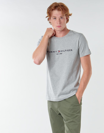 Vêtements Homme T-shirts manches courtes Tommy Hilfiger TOMMY LOGO TEE Gris