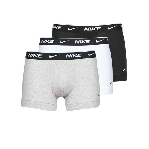 Sous-vêtements Nike EVERYDAY COTTON STRETCH X3 Noir / Gris / Blanc - Livraison Gratuite 