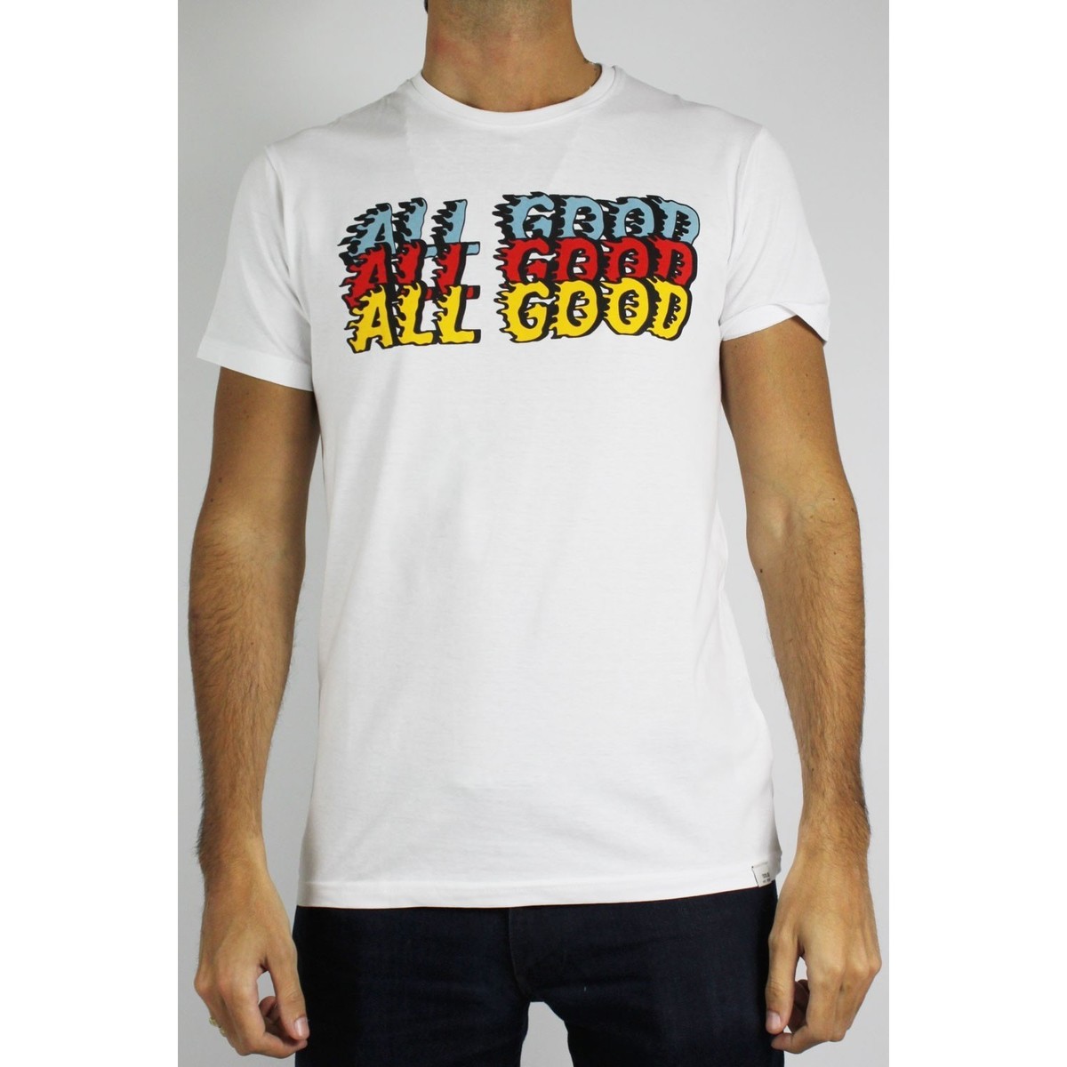 Vêtements Homme T-shirts manches courtes Kebello T-Shirt rotation manches courtes Blanc H Blanc