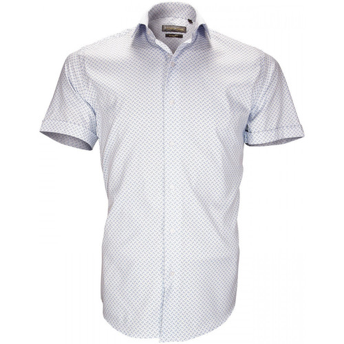 Emporio Balzani chemise stretch albinoni bleu Bleu - Vêtements Chemises  manches courtes Homme 39,50 €