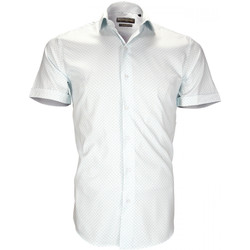 Vêtements Homme Chemises manches courtes Emporio Balzani chemise stretch albinoni turquoise Bleu