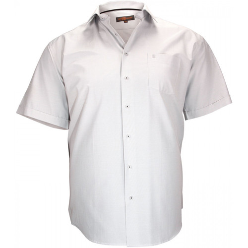 Doublissimo chemisette a rayure lewis blanc Blanc - Vêtements Chemises  manches courtes Homme 57,50 €