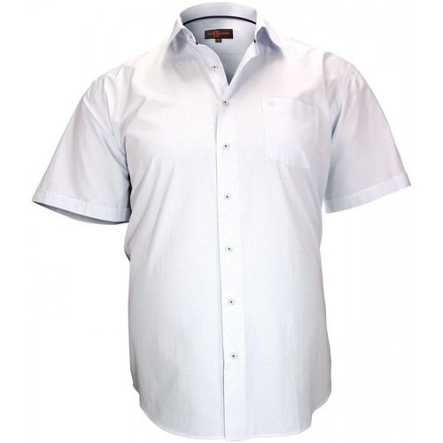 Vêtements Homme Chemises manches courtes Doublissimo chemisette a rayure lewis blanc Blanc