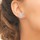 Sécurité du mot de passe Boucles d'oreilles Sc Crystal B2034-ARGENT-BO Argenté