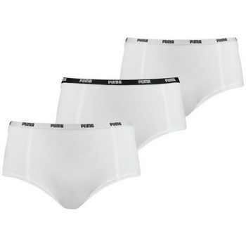 Sous-vêtements Femme Ess Classic Cuffless Puma Lot de 3 Boxers Femme Coton PACKX3 Blanc Blanc