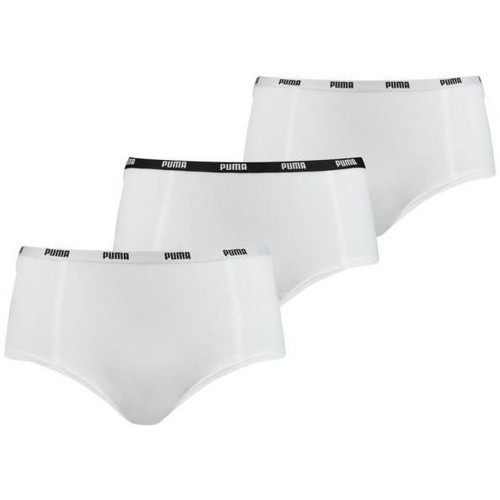 Sous-vêtements Femme Shorties & boxers Puma Lot de 3 Boxers Femme Coton PACKX3 Blanc Blanc