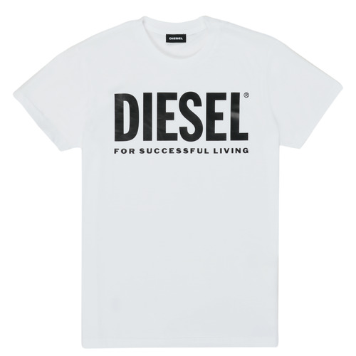 Vêtements Diesel TJUSTLOGO Blanc - Livraison Gratuite 