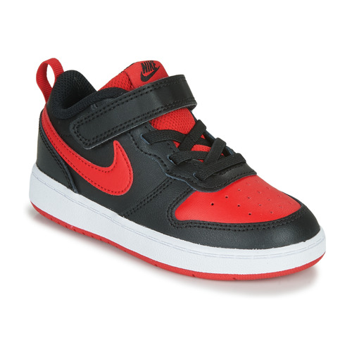 Nike COURT BOROUGH LOW 2 TD Noir / Rouge - Chaussures Baskets basses Enfant  26,99 €