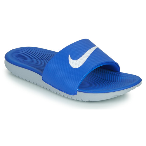 Nike KAWA GS Bleu / Blanc - Livraison Gratuite | Spartoo ! - Chaussures  Claquettes Enfant 16,20 €