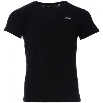 Vêtements Homme T-shirts & Polos Schott TSCREW.EMB Noir