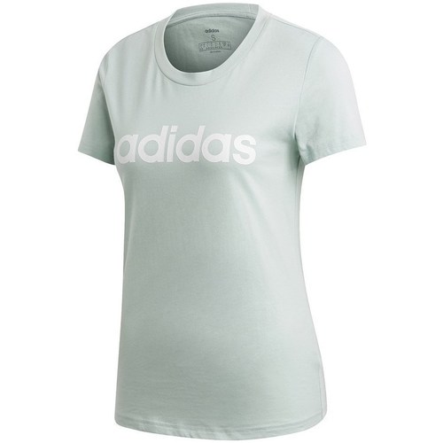 Vêtements Femme T-shirts manches courtes adidas Originals Essentials Linear Slim Tee Vert