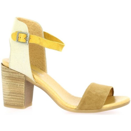 So Send Nu pieds cuir velours / Camel/or - Chaussures Sandale Femme 48,30 €