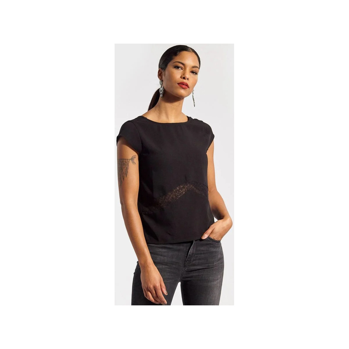 Vêtements Femme Débardeurs / T-shirts sans manche Kaporal BASILE BLACK Noir