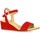 Chaussures Femme Sandales et Nu-pieds So Send Nu pieds cuir velours Rouge