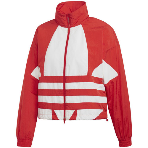 adidas Originals LARGE LOGO Rouge - Vêtements Vestes de survêtement Femme  81,00 €