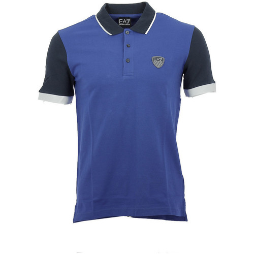 Vêtements Homme T-shirts & Polos Ea7 Emporio Armani Polo Bleu