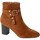 Chaussures Femme Womens Loretta Leather Ankle Perforated Boots 139862 Marron