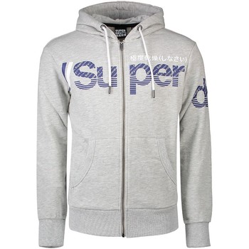 Superdry Sweat à Capuche Core Split Logo Zip Hood Gris