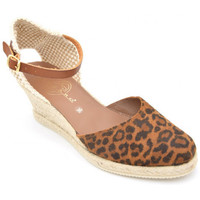 Chaussures Femme Sandales et Nu-pieds Kedzaro leopardo Marron
