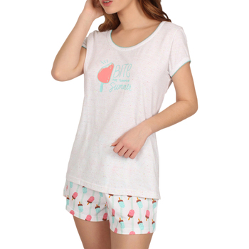 Vêtements Femme Pyjamas / Chemises de nuit Admas Pyjama short t-shirt Summer Bites blanc Blanc