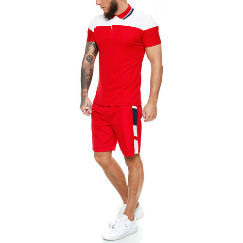 Monsieurmode Ensemble polo, maillot de bain Ensemble 125 rouge Rouge -  Vêtements Joggings / Survêtements Homme 23,45 €