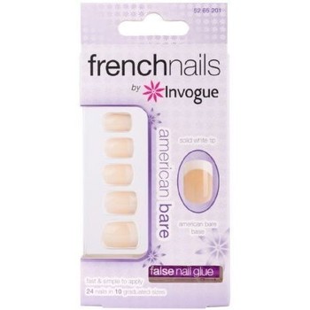 Beauté Femme Accessoires ongles Invogue French american bare 24 Faux ongles + 1 colle Autres