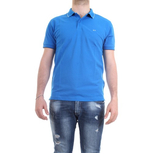 Vêtements Homme Vans Classic T-shirt met logo in wit Sun68 A19106 polo homme Bluette Rouge