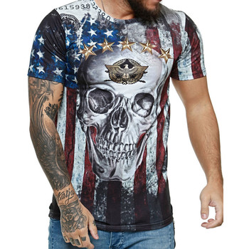 Vêtements Homme T-shirts & Polos Cabin T-shirt USA tête de mort T-shirt 1475 blanc Blanc