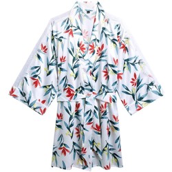 Vêtements Femme Pyjamas / Chemises de nuit Pommpoire Kimono imprimé Etourdie Blanc