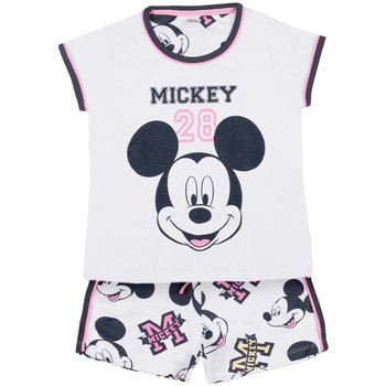 Vêtements Fille Pyjamas / Chemises de nuit Admas Pyjama short t-shirt Mickey 28 Disney blanc Blanc