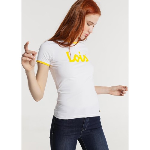 Vêtements Femme T-shirts manches courtes Lois Pantalon Cinturon Dael Jinx Blanc