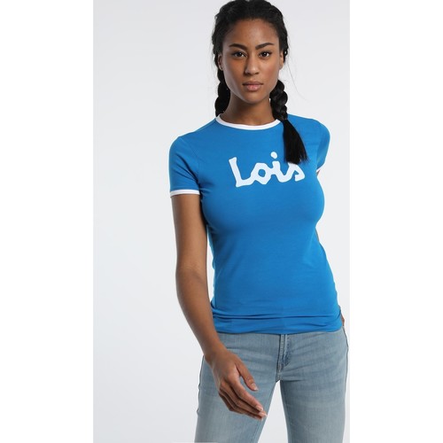 Vêtements Femme Men in Black and White Lois T Shirt Bleu 420472094 Bleu
