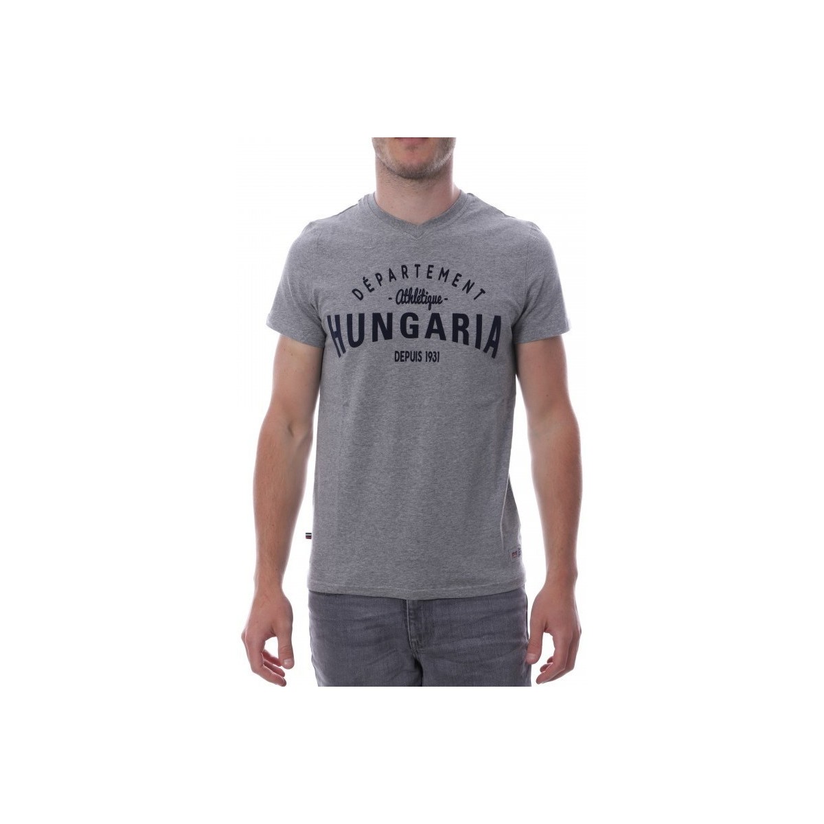 Vêtements Homme T-shirts -Print manches courtes Hungaria H-16TLMOBOLV Gris