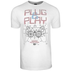 Vêtements Homme T-shirts manches courtes Monotox Plugplay Blanc