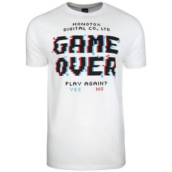 Vêtements Homme T-shirts manches courtes Monotox Game Over Blanc