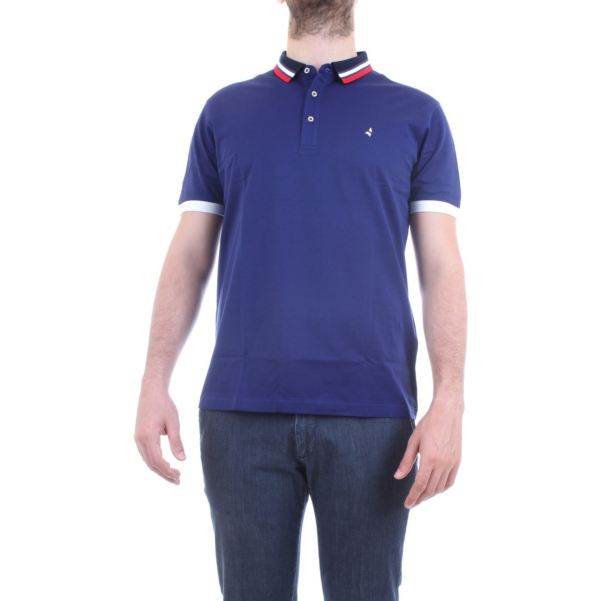 Vêtements Homme Mens White Classic Polo Shirt NV72048 polo homme bleuet Bleu