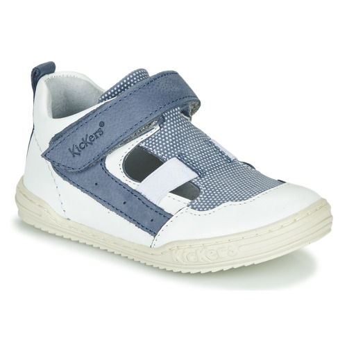 Chaussures Garçon Sandales et Nu-pieds Kickers JASON Blanc / Bleu