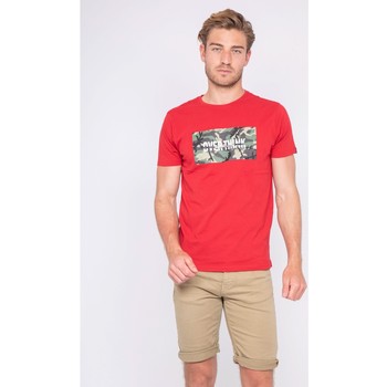 Vêtements Homme T-shirts manches courtes Ritchie T-shirt col rond pur coton NAWAK Rouge