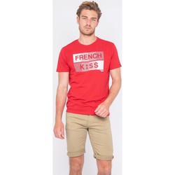 Vêtements Homme T-shirts manches courtes Ritchie T-shirt knock col rond pur coton NEBULO Rouge
