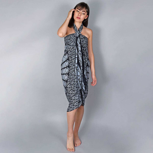 Baisers Salés Paréo Batik Mandala Gris - Vêtements Paréos Femme 25,90 €