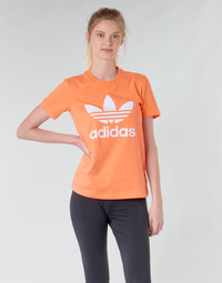 Vêtements Femme Sweats adidas Originals TREFOIL TEE Orange