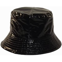 Accessoires textile Femme Chapeaux Chapeau-Tendance Bob de pluie vinyle Noir