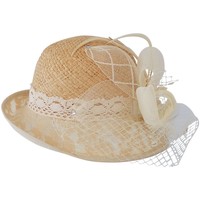 Accessoires textile Femme Chapeaux Chapeau-Tendance Chapeau cloche de cérémonie dentelle Beige