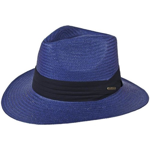 Accessoires textile Chapeaux Chapeau-Tendance Chapeau style panama WILL Bleu